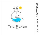 summer logo design tropical... | Shutterstock .eps vector #2047574387