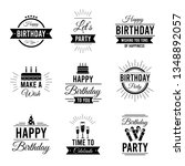 set of happy birthday... | Shutterstock .eps vector #1348892057