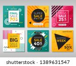 set of promotion square banners.... | Shutterstock .eps vector #1389631547