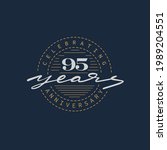 95 years anniversary pictogram... | Shutterstock .eps vector #1989204551