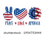 peace love america patriotic t... | Shutterstock .eps vector #1954753444