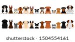 large dogs border set  upper... | Shutterstock .eps vector #1504554161