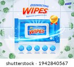 3d disinfecting wet wipes ad.... | Shutterstock .eps vector #1942840567