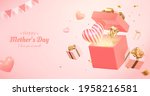 3d pink banner background for... | Shutterstock .eps vector #1958216581