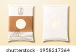 3d rice bag package mock up... | Shutterstock .eps vector #1958217364