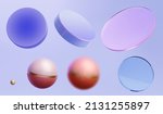 set of 3d geometric elements... | Shutterstock .eps vector #2131255897