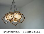 A Round Lamp With A Rectangular ...