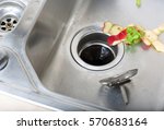 Food waste left in a sink....