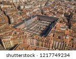 Aerial view of Plaza Mayor in Madrid