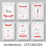  italy vector brochure cards... | Shutterstock .eps vector #1371581324