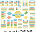 set of colored ribbons... | Shutterstock .eps vector #250922437