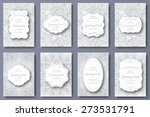 set of wedding card flyer pages ... | Shutterstock .eps vector #273531791