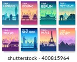 travel information cards.... | Shutterstock .eps vector #400815964