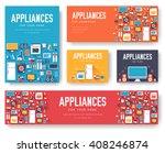 home appliances cards set....