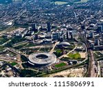 Queen Elizabeth Olympic Park London from the air