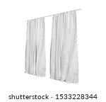 two white curtains hanging on... | Shutterstock . vector #1533228344