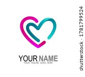 cm logo with love design... | Shutterstock .eps vector #1781799524