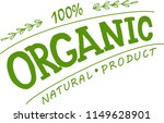 organic natural product sticker | Shutterstock .eps vector #1149628901