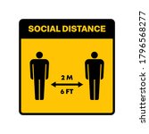 high quality social distance... | Shutterstock . vector #1796568277