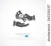 receiving money icon. vector... | Shutterstock .eps vector #262233137