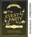 yellow ornate vintage event... | Shutterstock .eps vector #1408625084