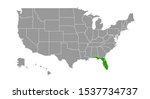 map of florida. vector... | Shutterstock .eps vector #1537734737