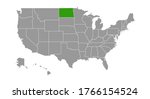 north dakota locate map. vector ... | Shutterstock .eps vector #1766154524