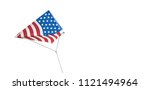 american kite flag on white... | Shutterstock . vector #1121494964