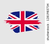 united kingdom flag with brush... | Shutterstock .eps vector #1281983734