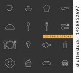 food icon set. editable stroke | Shutterstock .eps vector #1428952697