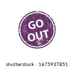 go out stamp vector texture.... | Shutterstock .eps vector #1675937851