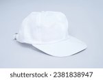 White baseball cap isolated on...