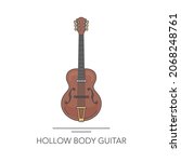 Hollow Body Guitar Outline...