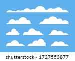cloud icons set on blue... | Shutterstock .eps vector #1727553877