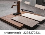Small photo of Kitchen faucet and options for finishing materials