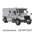 Armored Truck Isolated On Grey...