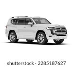 Realistic SUV mockup isolated background. 3d rendering - illustration