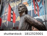 Small photo of Amsterdam, Netherlands, September 10 2020 Statue in front of the Ajax stadium of soccer legend Johan Cruyff. This statue is fully funded by fanatic Ajax fans and is located in front of the Ajax Store