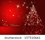christmas tree gold and red | Shutterstock .eps vector #157510661