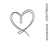 heart illustration. white... | Shutterstock .eps vector #1291798414