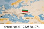 The flag of bulgaria on the...