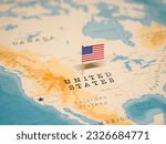 The flag of united states on...