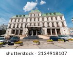 Small photo of Iasi, Romania - March 10th 2022: Grand Hotel Traian front side