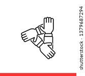 three hand vector icon ... | Shutterstock .eps vector #1379687294