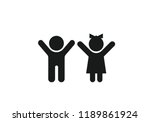 modern kids icon | Shutterstock .eps vector #1189861924