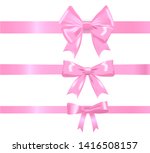 pink realistic different ribbon ... | Shutterstock .eps vector #1416508157