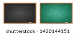 chalkboard set. realistic black ... | Shutterstock .eps vector #1420144151
