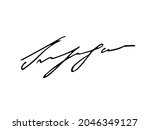 Vector Signature. Autograph...