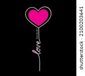 heart print. quote love tee.... | Shutterstock .eps vector #2100203641