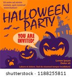 halloween flyer  vector | Shutterstock .eps vector #1188255811